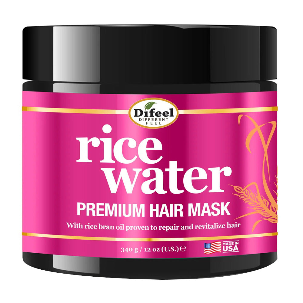 Difeel Rice Water Premium Hair Mask with Rice Bran Oil 12Oz (340g)